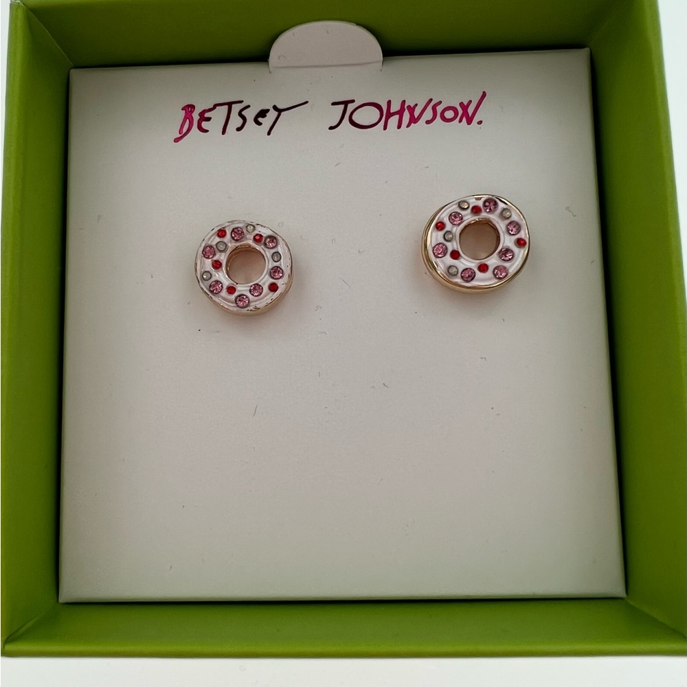 Betsey Johnson Donut Stud Earrings